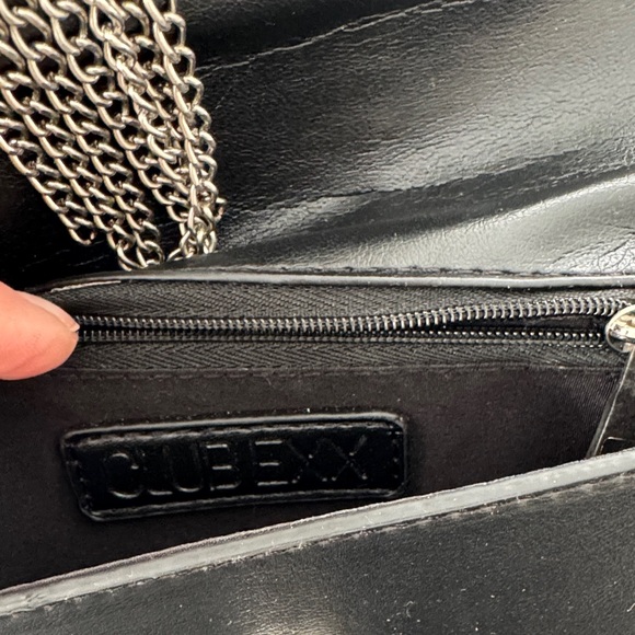 Club Exx Studded and rhinestone Crossbody Bag with Chain Details - Picture 8 of 8